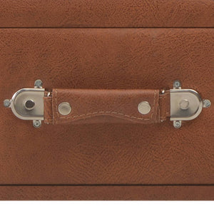 Panca con Cassetti 80 cm Marrone in Similpelle 277076