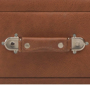 Panca pouf sgabello panca arredo con cassetti 80 cm sintetico marrone 3002131