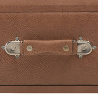 Panca con Cassetti 80 cm Marrone Scuro in Similpelle 277077