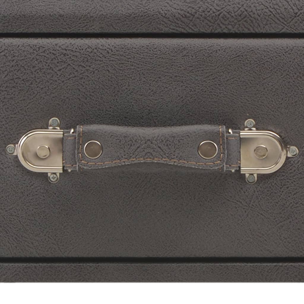 Panca con Cassetti 80 cm Grigia in Similpelle cod mxl 44030