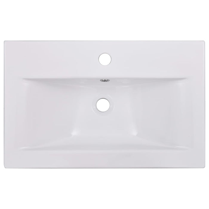 Lavabo da Incasso 61x39,5x18,5 cm in Ceramica Bianco 145061
