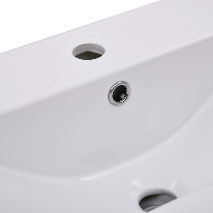 Lavabo da Incasso-Lavandino-Lavello 61x39,5x18,5 cm in Ceramica Bianco
