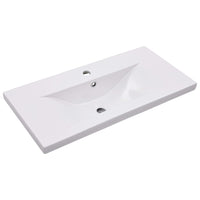 Lavabo da Incasso-Lavandino 81x39,5x18,5 cm in Ceramica Bianco