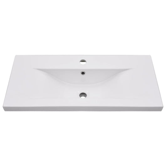 Lavabo da Incasso-Lavandino 81x39,5x18,5 cm in Ceramica Bianco