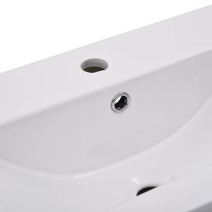 Lavabo da Incasso-Lavandino 81x39,5x18,5 cm in Ceramica Bianco