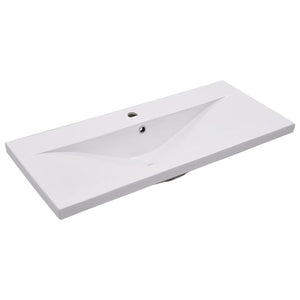 Lavabo da Incasso 91x39,5x18,5 cm in Ceramica Bianco 145063