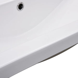 Lavabo da Incasso 91x39,5x18,5 cm in Ceramica Bianco 145063