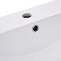 Lavabo da Incasso-Lavandino-Lavello 91x39,5x18,5 cm in Ceramica Bianco