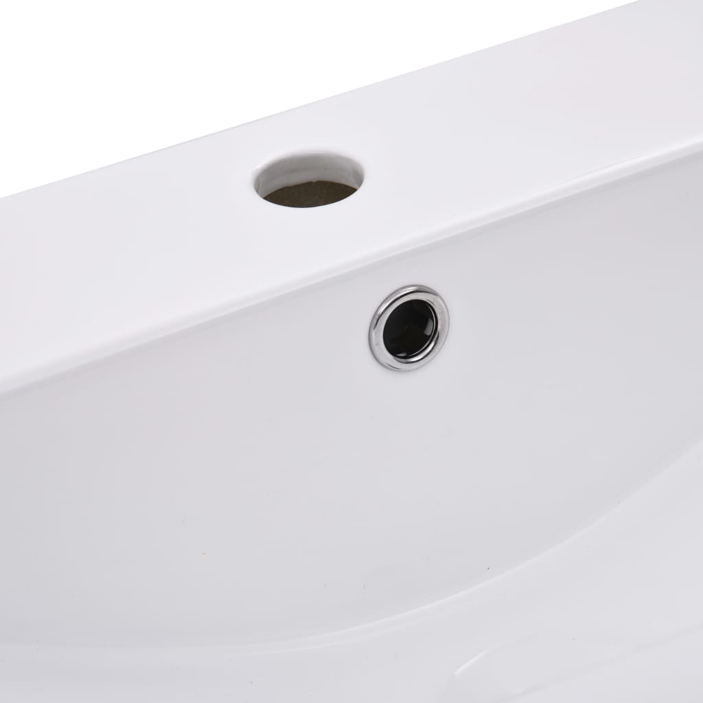 Lavabo da Incasso 91x39,5x18,5 cm in Ceramica Bianco 145063