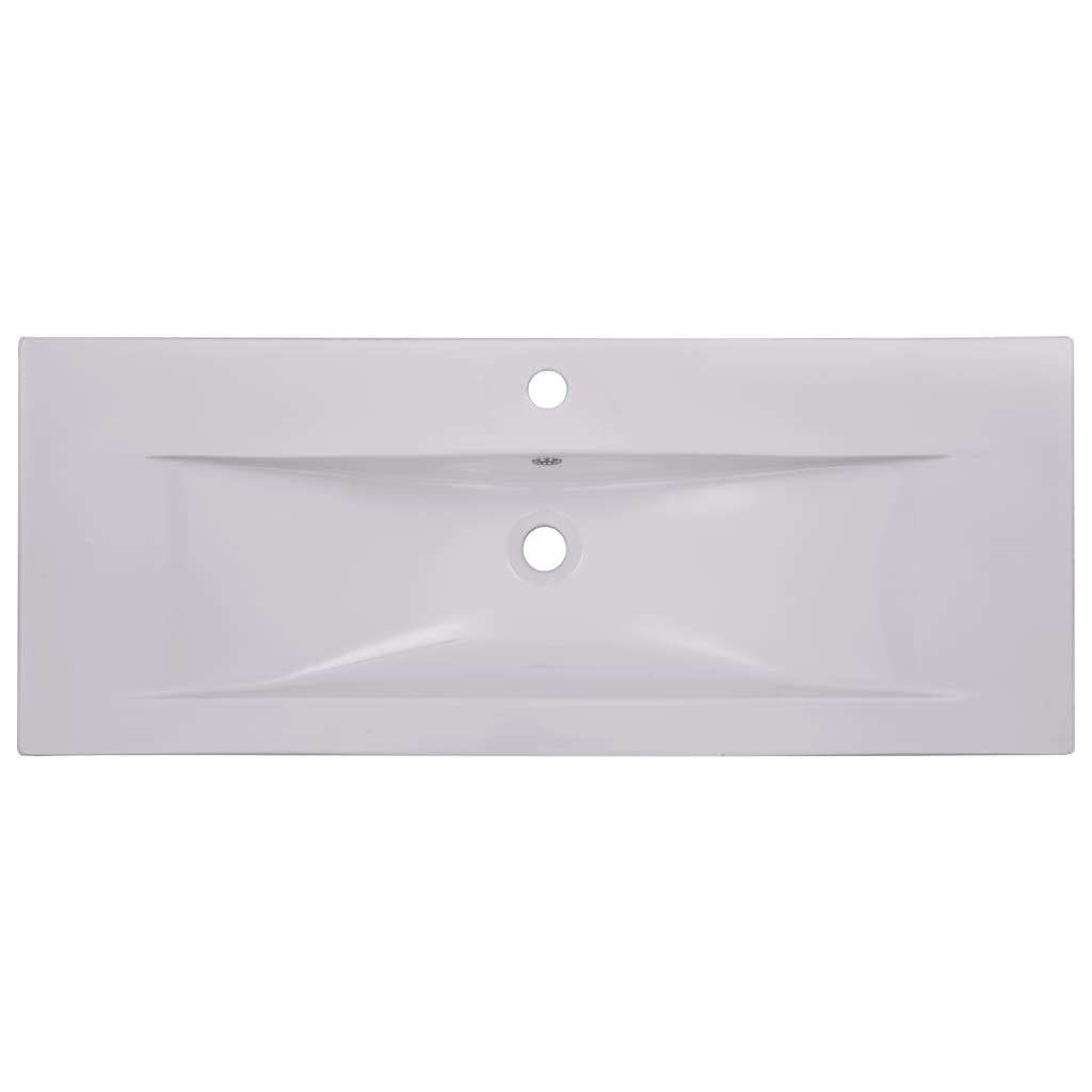 Lavabo da Incasso 101x39,5x18,5 cm in Ceramica Bianco 145064
