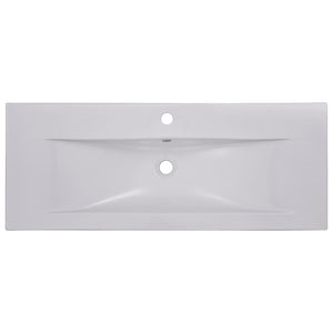 Lavabo da Incasso 101x39,5x18,5 cm in Ceramica Bianco 145064