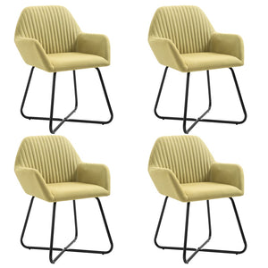 Sedie da Pranzo 4 pz Verdi in Tessuto cod mxl 6503