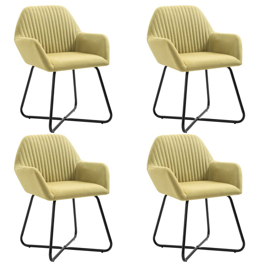 Sedie da Pranzo 4 pz Verdi in Tessuto cod mxl 6503