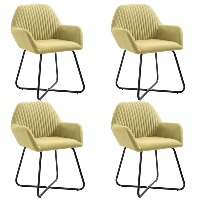 Sedie da Pranzo 4 pz Verdi in Tessuto cod mxl 6503