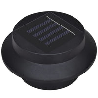 Lampade Solari da Esterno per Recinzioni 12 pz LED Nero 277122