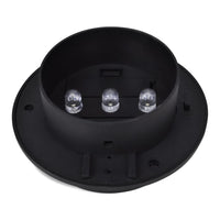 Lampade Solari da Esterno per Recinzioni 12 pz LED Nero 277122
