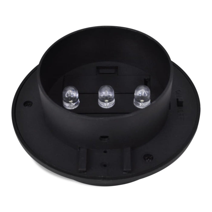 Lampade Solari da Esterno per Recinzioni 12 pz LED Nero 277122