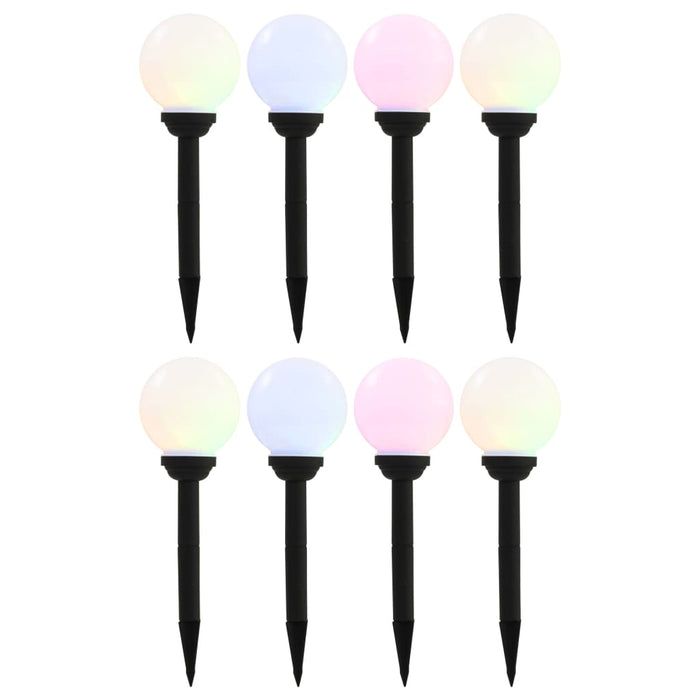 Lampade Solari da Esterno 8 pz LED Sferiche 15 cm RGBcod mxl 95325