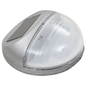 Lampade Solari da Parete da Esterno a LED 24 pz Rotonde Argento 277140