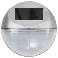 Lampade Solari da Parete da Esterno a LED 24 pz Rotonde Argento 277140
