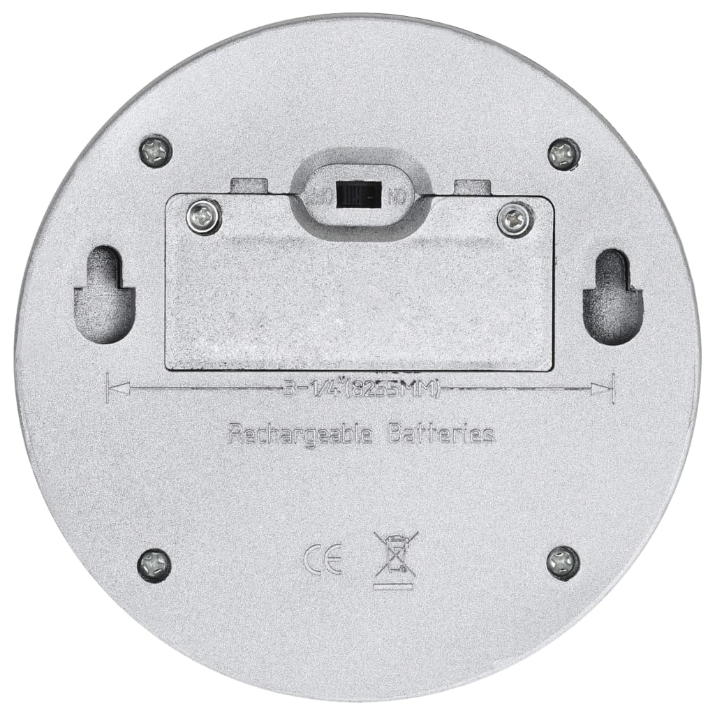 Lampade Solari da Parete da Esterno a LED 24 pz Rotonde Argento 277140