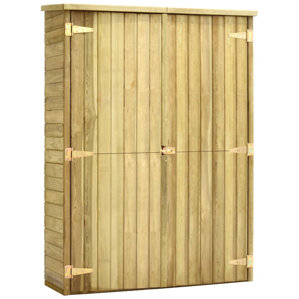 Casetta da giardino casetta per cabine casetta per riporre gli attrezzi casetta per esterni robusta 123 x 50 x 171 cm Legno di pino impregnato marrone 02_0022402