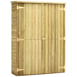 Casetta da giardino casetta per cabine casetta per riporre gli attrezzi casetta per esterni robusta 123 x 50 x 171 cm Legno di pino impregnato marrone 02_0022402