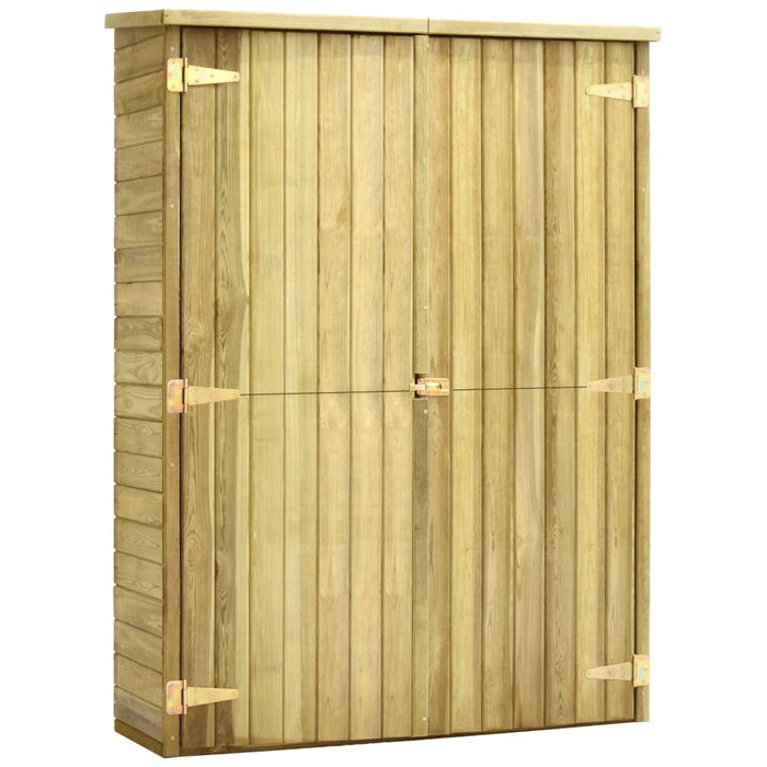 Casetta da giardino casetta per cabine casetta per riporre gli attrezzi casetta per esterni robusta 123 x 50 x 171 cm Legno di pino impregnato marrone 02_0022402
