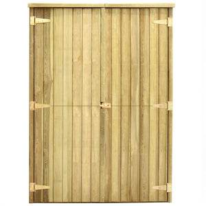 Casetta da giardino casetta per cabine casetta per riporre gli attrezzi casetta per esterni robusta 123 x 50 x 171 cm Legno di pino impregnato marrone 02_0022402