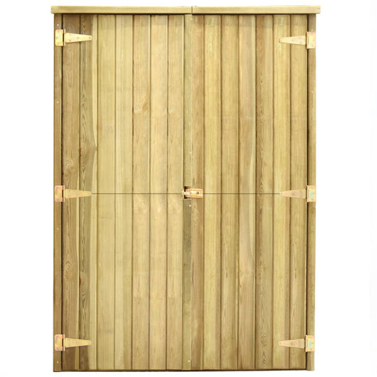 Casetta da giardino casetta per cabine casetta per riporre gli attrezzi casetta per esterni robusta 123 x 50 x 171 cm Legno di pino impregnato marrone 02_0022402