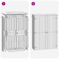 Rimessa Attrezzi da Giardino 123x50x171cm in Pino Impregnato cod mxl 65900