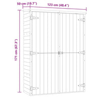 Rimessa Attrezzi da Giardino 123x50x171cm in Pino Impregnato 46361
