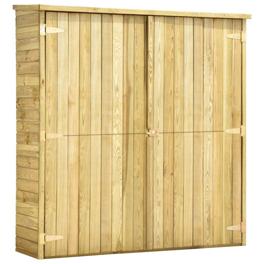 Casetta da giardino casetta ripostiglio casetta da esterno casetta per attrezzi robusta 163 x 50 x 171 cm Legno di pino impregnato marrone 02_0022405