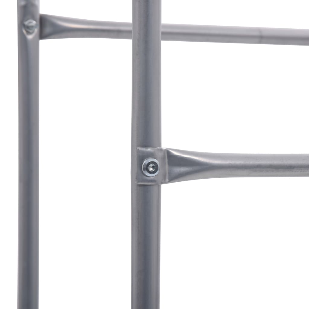 Scaffale portaoggetti per 3 scatole 50 x 33 x 116 cm acciaio argento 02_0000642
