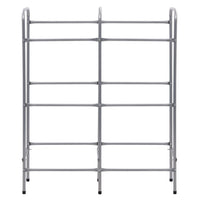 Ripiano portaoggetti per 6 casse 96 x 33 x 116 cm acciaio argento 02_0000643