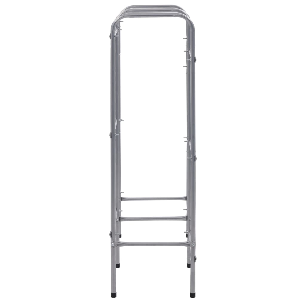 Ripiano portaoggetti per 6 casse 96 x 33 x 116 cm acciaio argento 02_0000643