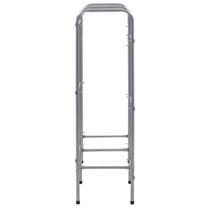 Ripiano portaoggetti per 6 casse 96 x 33 x 116 cm acciaio argento 02_0000643