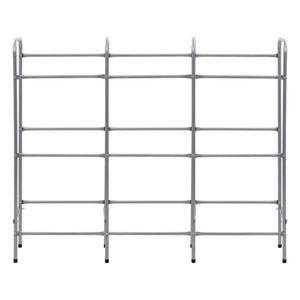 Supporto con Ripiani per 9 Casse Argento 145x33x116 cm Acciaio 285214