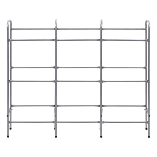 Ripiano portaoggetti per 9 scatole 145 x 33 x 116 cm acciaio argento 02_0000644