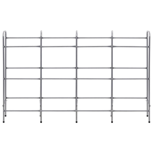 Scaffale portaoggetti per 12 scatole 190 x 33 x 116cm acciaio argento 02_0000641