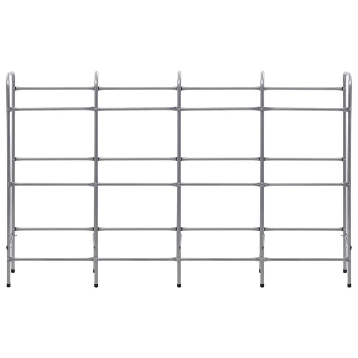 Scaffale portaoggetti per 12 scatole 190 x 33 x 116cm acciaio argento 02_0000641
