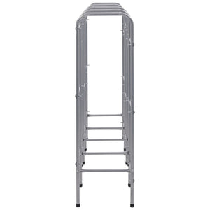 Supporto con Ripiani per 12 Casse Argento 190x33x116 cm Acciaio 285215