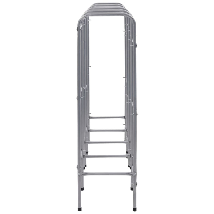 Scaffale portaoggetti per 12 scatole 190 x 33 x 116cm acciaio argento 02_0000641