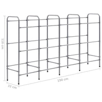 Supporto con Ripiani per 12 Casse Argento 190x33x116 cm Acciaio 285215