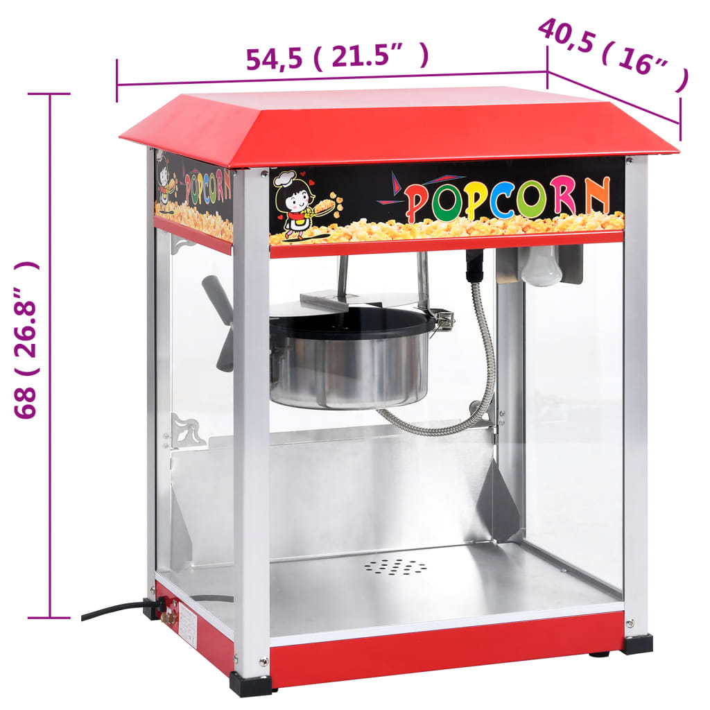 Macchina per Popcorn con Pentola in Teflon 1400 W