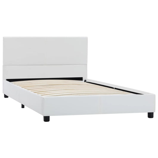 Giroletto-Struttura Letto Bianco in Similpelle 100x200 cm