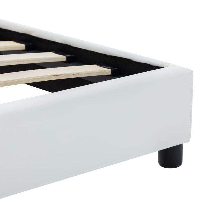 Giroletto-Struttura Letto Bianco in Similpelle 100x200 cm