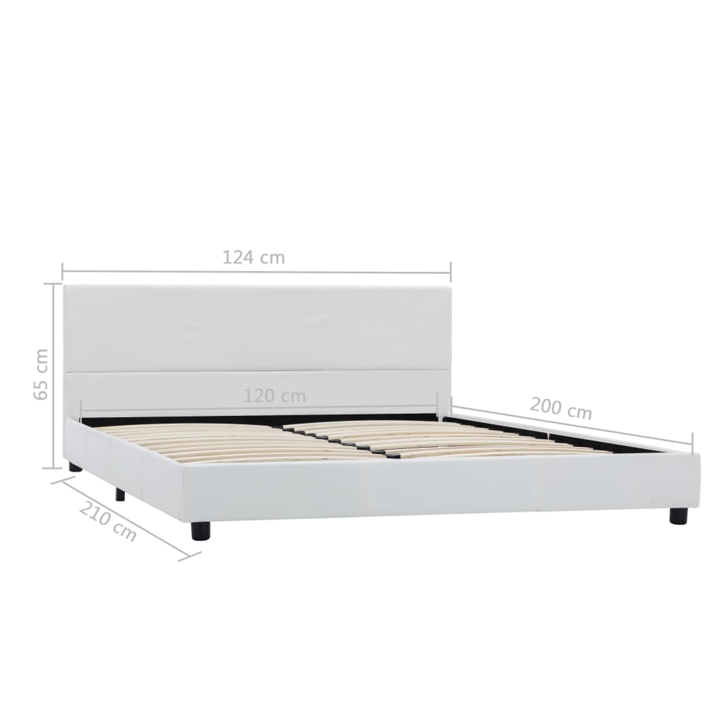 Giroletto-Struttura Letto Bianco in Similpelle 120x200 cm