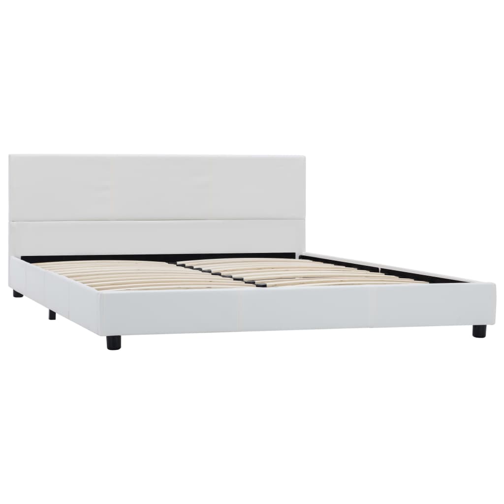 Giroletto-Struttura Letto Bianco in Similpelle 140x200 cm 642548