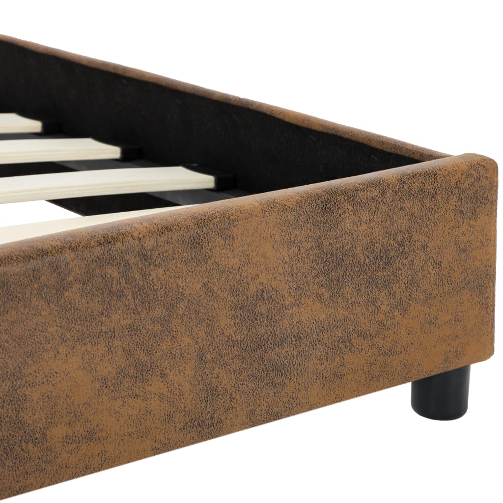 Giroletto Marrone in Similpelle Scamosciata 100x200 cm 284889